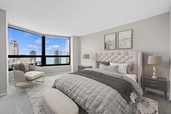 Stunning Bedroom Views at North Harbor Tower in Chicago, IL